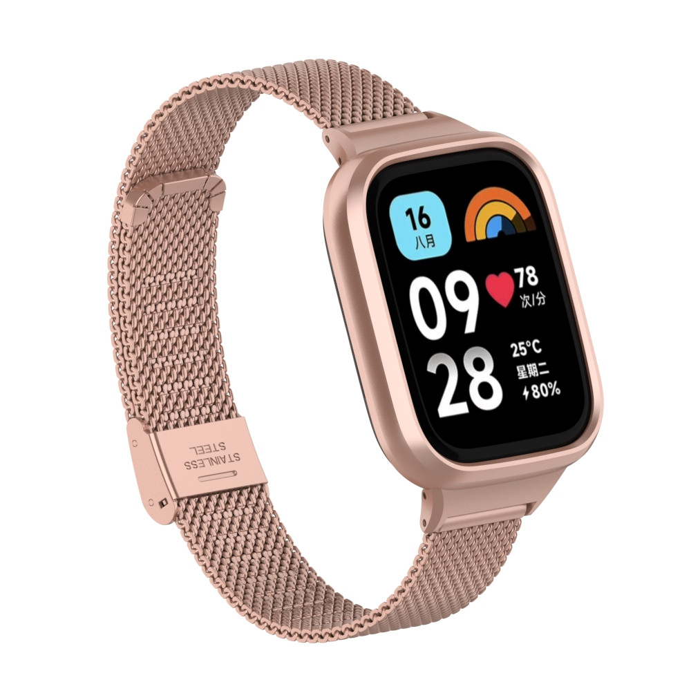 Vòng đeo tay kim loại dây đeo bằng thép không gỉ cho Redmi Watch 4 3 Active 2 Lite / Mi Watch Lite
