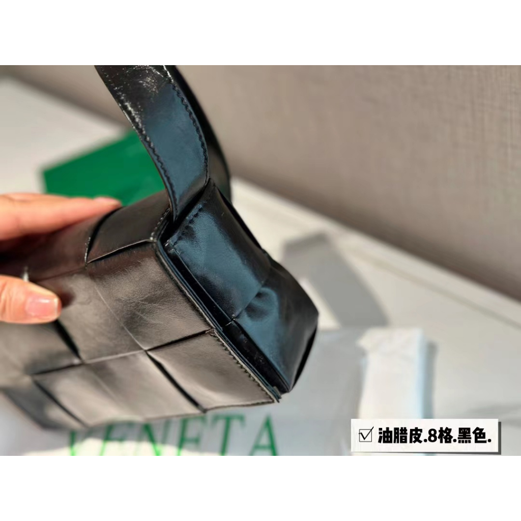 Botega Túi Da Sáp Dầu Bện Chéo Thời Trang Thanh Lịch