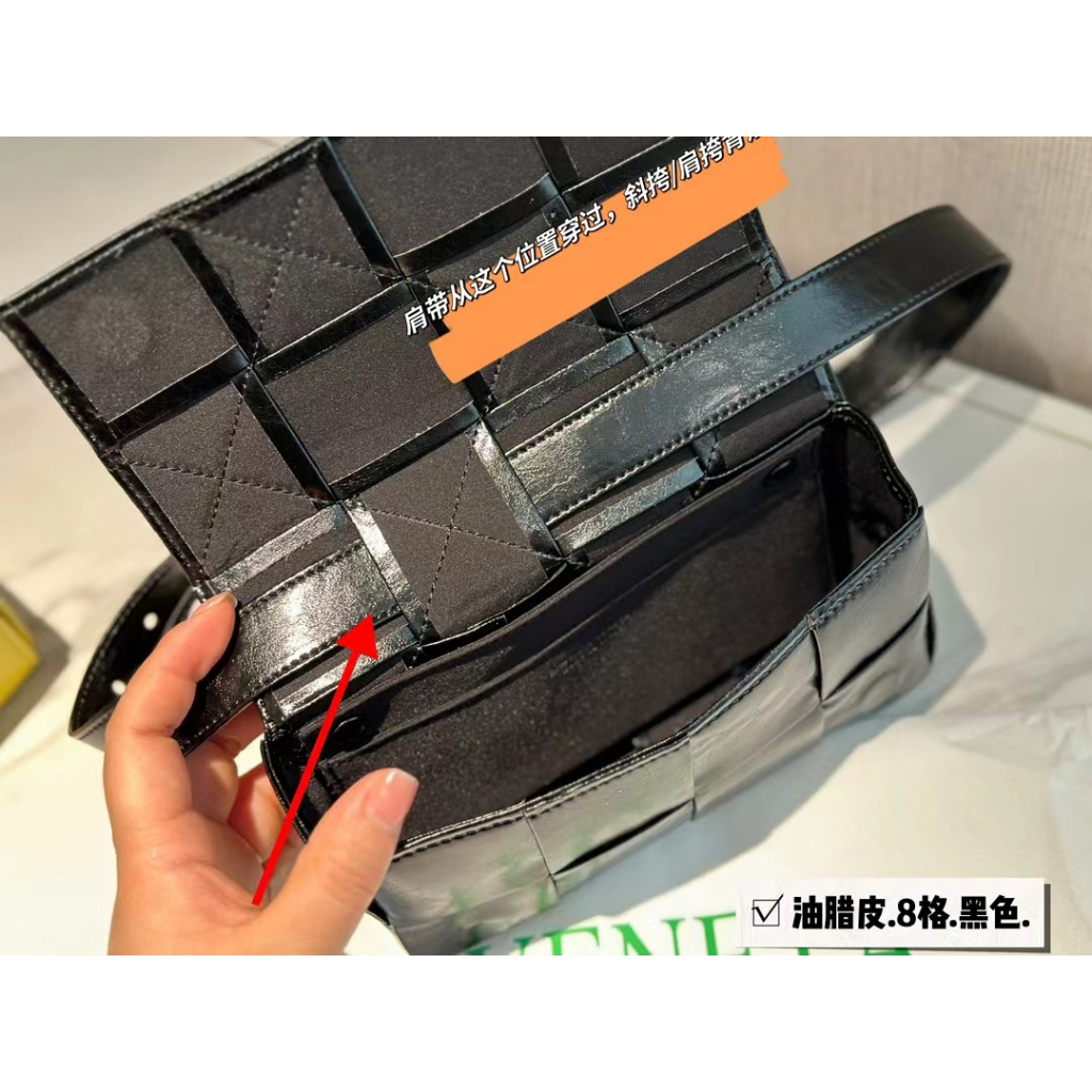 Botega Túi Da Sáp Dầu Bện Chéo Thời Trang Thanh Lịch