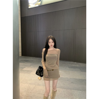 Đầm trễ vai ôm dáng phong cách Mỹ cho nữ