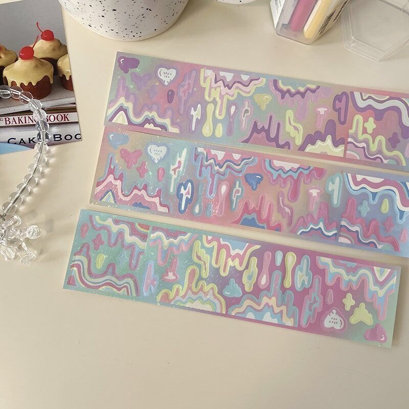 Phim hoạt hình laser hàn quốc dán sóng tài khoản tay thẻ ảnh hộp đựng điện thoại tự làm vật liệu trang trí nhãn dán