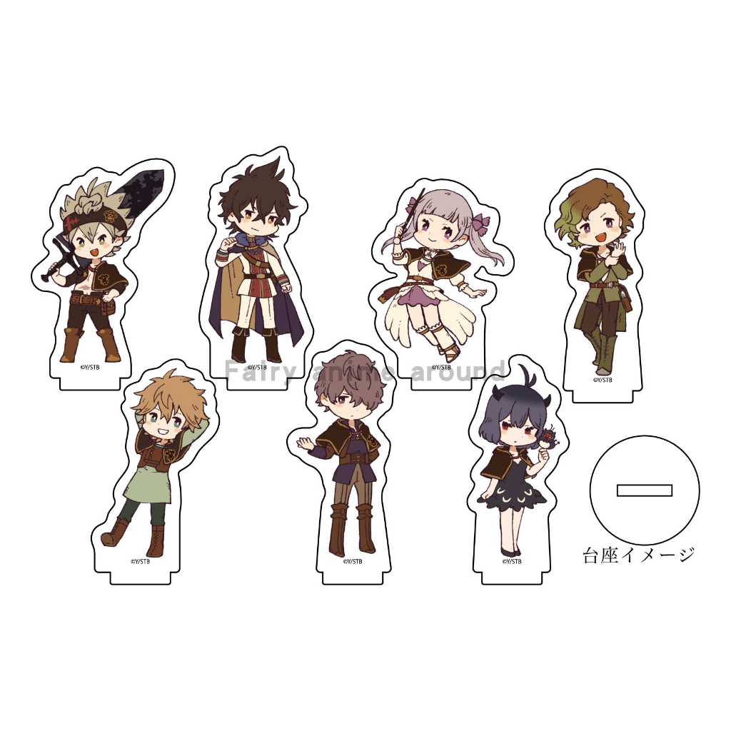Anime Cỏ Ba Lá Đen Asta Yuno Grinberryall Noelle Silva Nhỏ Acrylic Đứng Mẫu Tấm Cosplay Nhân Vật Hàn