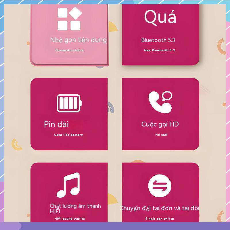 DISNEY Tai Nghe Bluetooth 5.0 Không Dây Có Kẹp Chất Lượng Cao Âm Thanh Sống Động Cho Samsung / Xiaomi / oppo / vivo