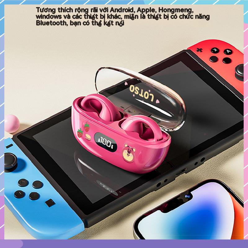 DISNEY Tai Nghe Bluetooth 5.0 Không Dây Có Kẹp Chất Lượng Cao Âm Thanh Sống Động Cho Samsung / Xiaomi / oppo / vivo