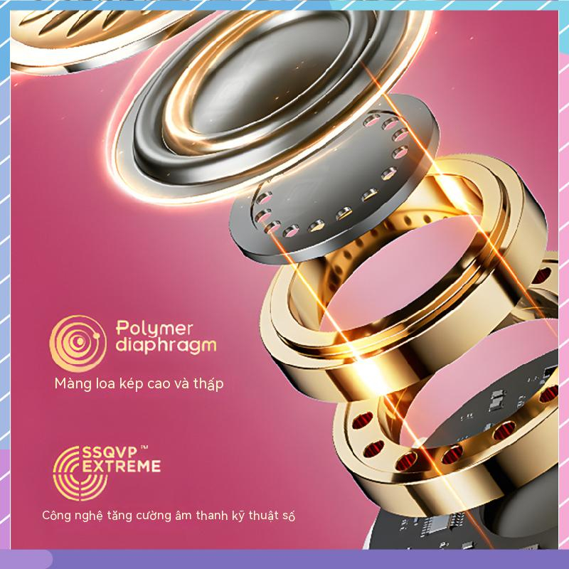 DISNEY Tai Nghe Bluetooth 5.0 Không Dây Có Kẹp Chất Lượng Cao Âm Thanh Sống Động Cho Samsung / Xiaomi / oppo / vivo