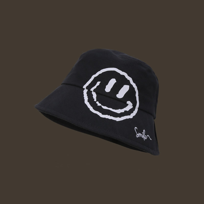 Mũ Bucket Che Nắng In Hình Mặt Cười Phong Cách Hàn Quốc Cho Nữ