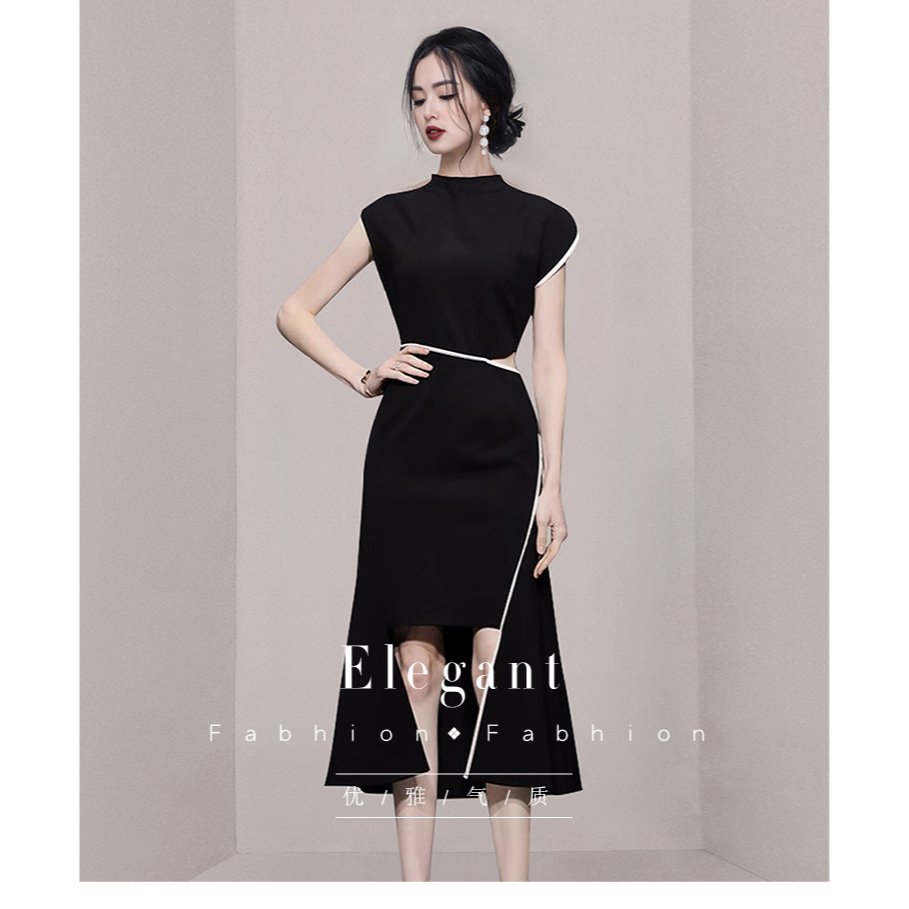 Đầm Đuôi Cá Màu Đen Thanh Lịch Thời Trang Hàn Quốc 2023