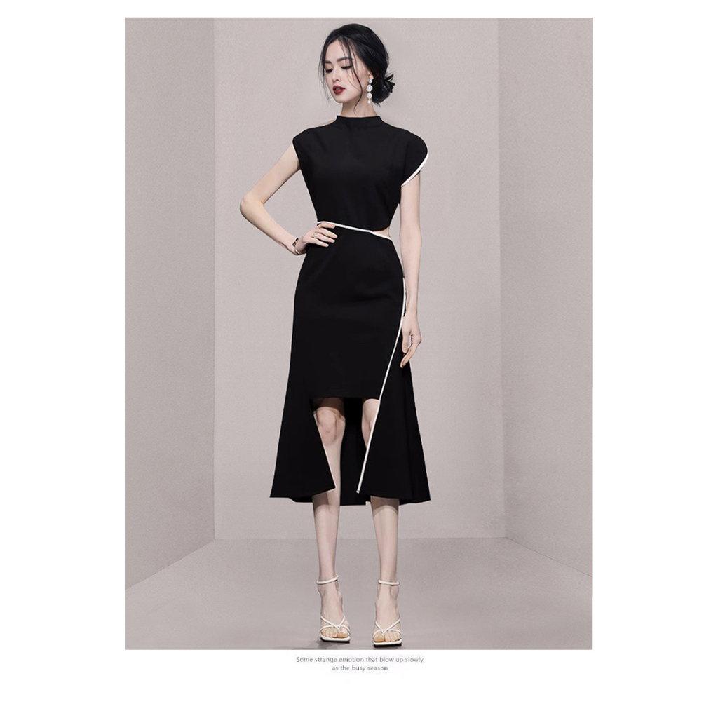 Đầm Đuôi Cá Màu Đen Thanh Lịch Thời Trang Hàn Quốc 2023