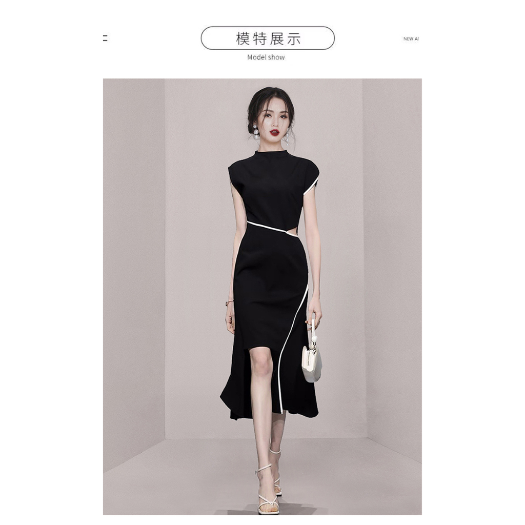 Đầm Đuôi Cá Màu Đen Thanh Lịch Thời Trang Hàn Quốc 2023