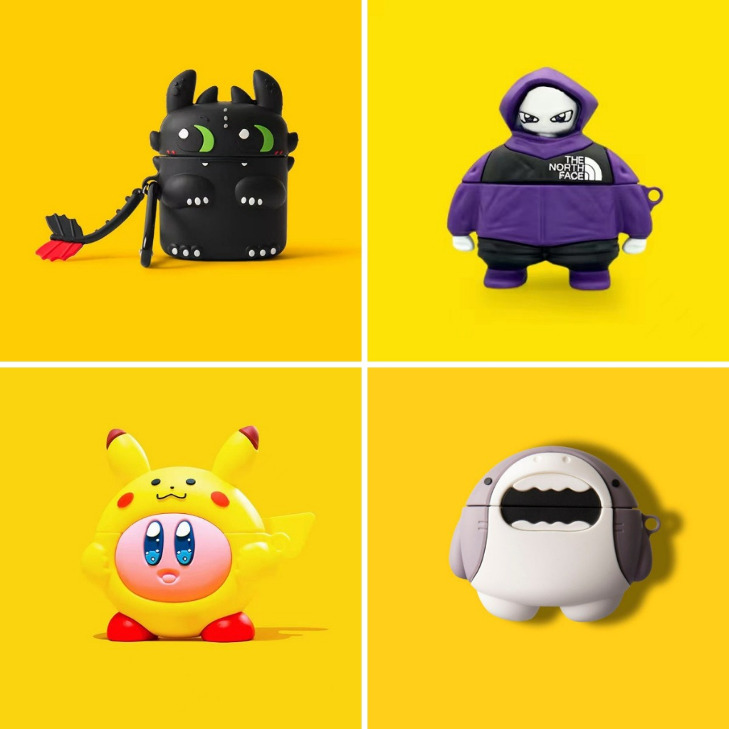 Sẵn Sàng! Cho Pro 4 Case Vỏ Bảo Vệ Hộp Sạc Tai Nghe No.2 Pro 4 Mềm Hình Siêu Nhân/ Khủng Long Dễ Thương