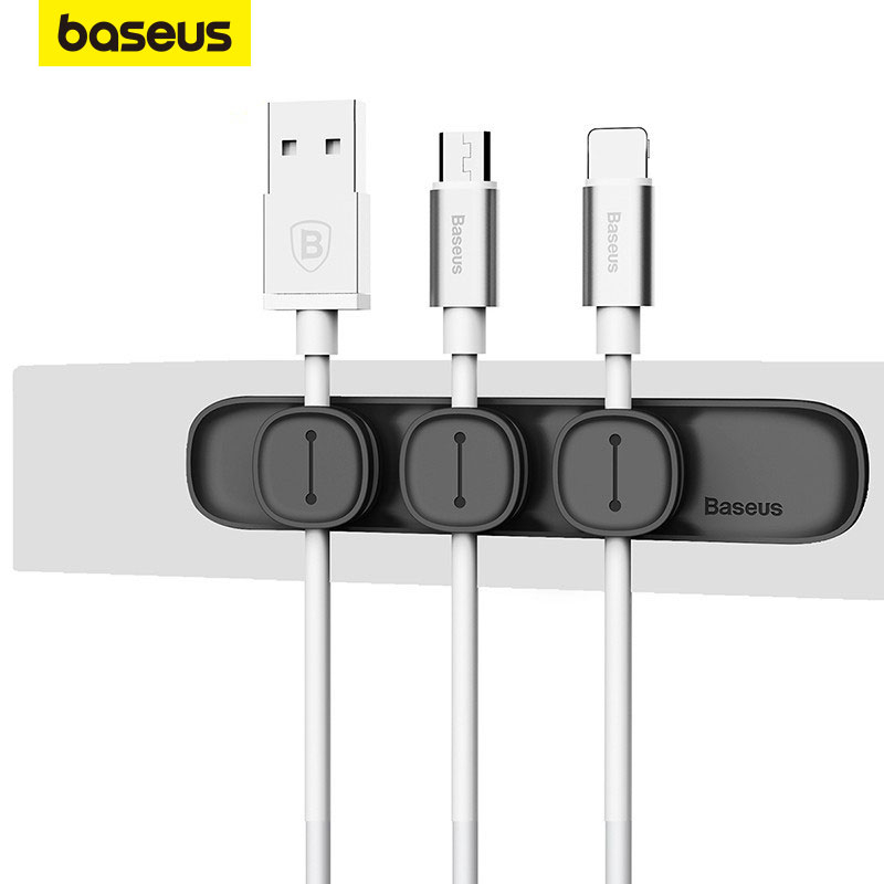 Baseus Cable Clip USB Data Cable Sắp xếp Giá đỡ từ tính Máy tính để bàn Cable Winder