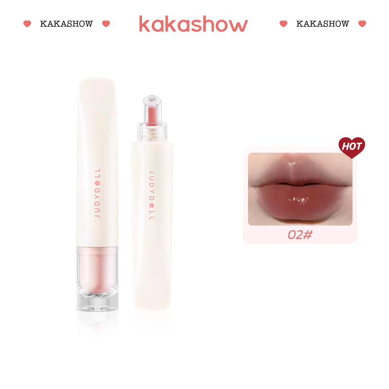 Kakashow Son Bóng Dưỡng Ẩm Chống Nước 4 Màu Sắc Tùy Chọn Thủy Tinh Trong Suốt Dưỡng Ẩm Lâu Trôi A732