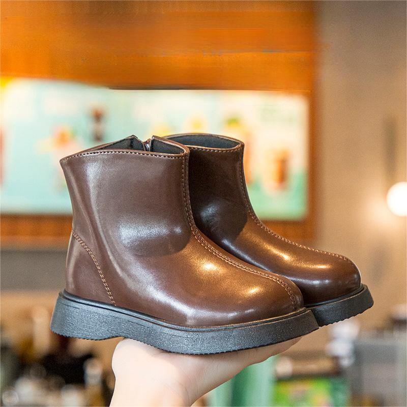 Giày Bốt Martin Da Mềm Thoải Mái Thời Trang Xuân Thu Cho Bé