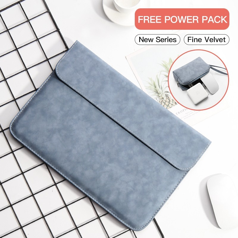 Túi Da Đựng Laptop 13.3 / 14.1 / 15.4 Inch Chống Thấm Nước Thiết Kế Đơn Giản