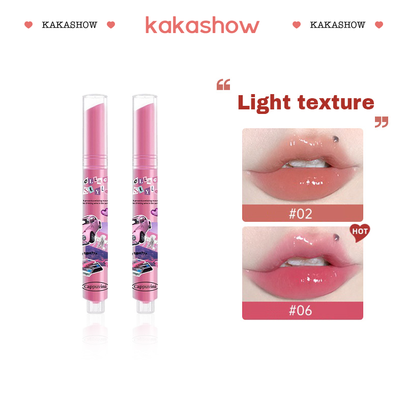 Kakashow Son môi hình trái tim Phấn má dạng kem Màu hồng tự nhiên đáng yêu hồng trang điểm A715