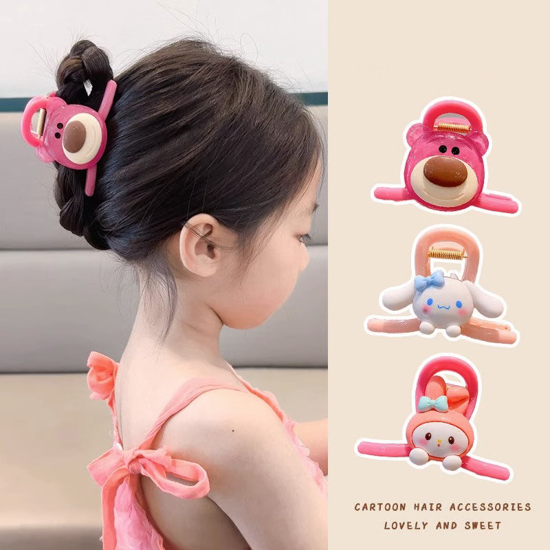 SANRIO Kẹp Tóc Hình Gấu Hoạt Hình Phong Cách Hàn Quốc Xinh Xắn