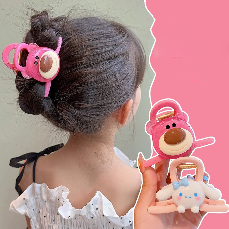 SANRIO Kẹp Tóc Hình Gấu Hoạt Hình Phong Cách Hàn Quốc Xinh Xắn
