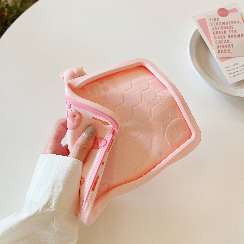 Bao Da Máy Tính Bảng Hình Heo Hoạt Hình Xoay 360 Độ Cho iPad Air 5 4 2022 10.2 7th 8th 9th 10th 2022 Mini 1 2 3 4 5 6 9.7 6th Pro 11 2020