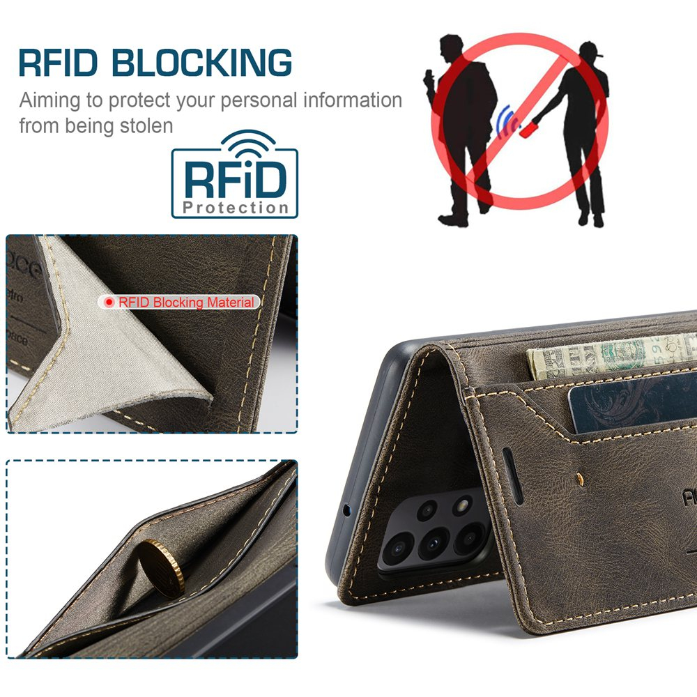 Bao Da Điện Thoại Nắp Lật Từ Tính Phong Cách Retro Cho Samsung Galaxy A04 A04S A12 A13 A14 A23 A24 A33 A34 A53 A54 A73