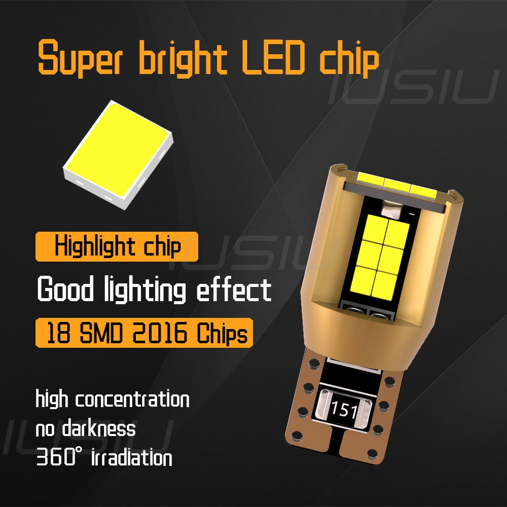 Đèn Led T10 194 W5W WY5W 2016 18SMD Ánh Sáng Trắng Cao Cấp Cho Xe Ô Tô