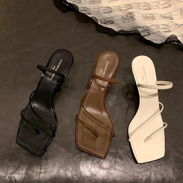 2023 Mới Retro Phong Cách Pháp Giày Sandal Thời Trang Nữ Nhẹ Tăng Chiều Cao Thoải Mái Giày Xăng Đan