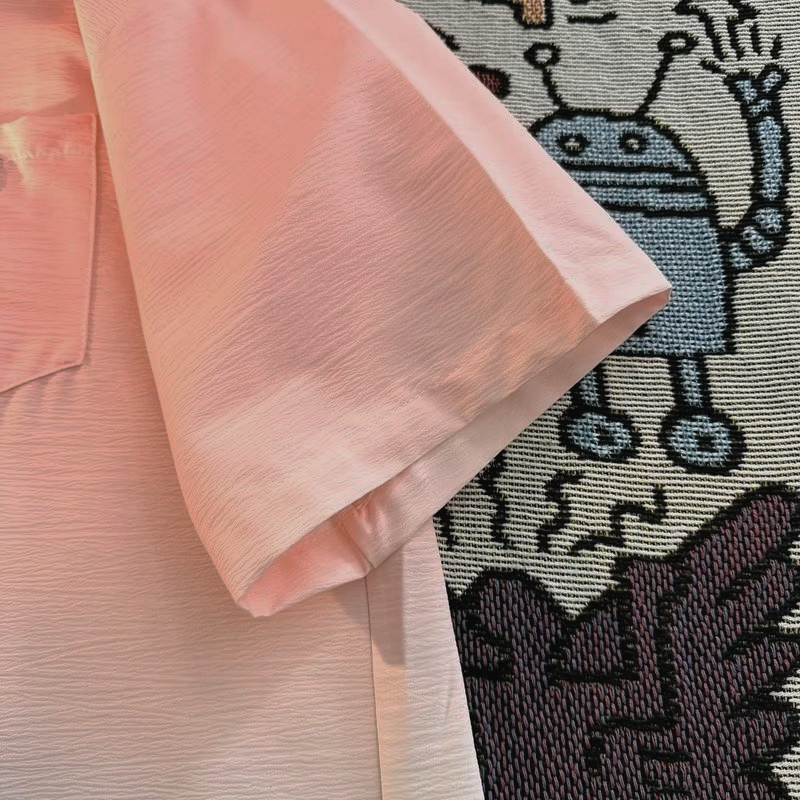Áo Sơ Mi Ngắn Tay Form Rộng áo sơ mi nữ form rộng Màu gradient áo flannel Thời Trang áo sơ mi Nam