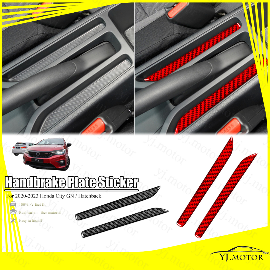 Miếng Dán Trang Trí Bảng Điều Khiển Phanh Tay Bằng Sợi Carbon Cho Honda City GN / City Hatchback Centre 2020-2023
