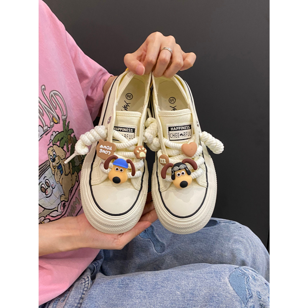 Giày canvas Đế Dày Siêu Nhẹ Thoáng Khí Thời Trang Cho Nữ