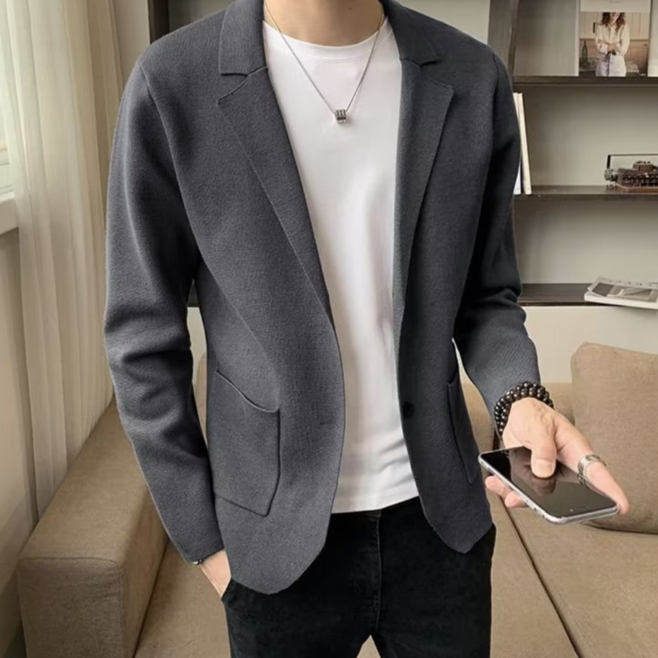 Áo khoác cardigan mềm mại thoải mái tay dài thời trang cao cấp cho nam áo cadigan nam Đơn giản lỏng lẻo lỏng lẻo áo len đ ẹp thiết kế kết cấu cao áo len tay dài form rộng trang chủ cặp đôi cùng kiểu