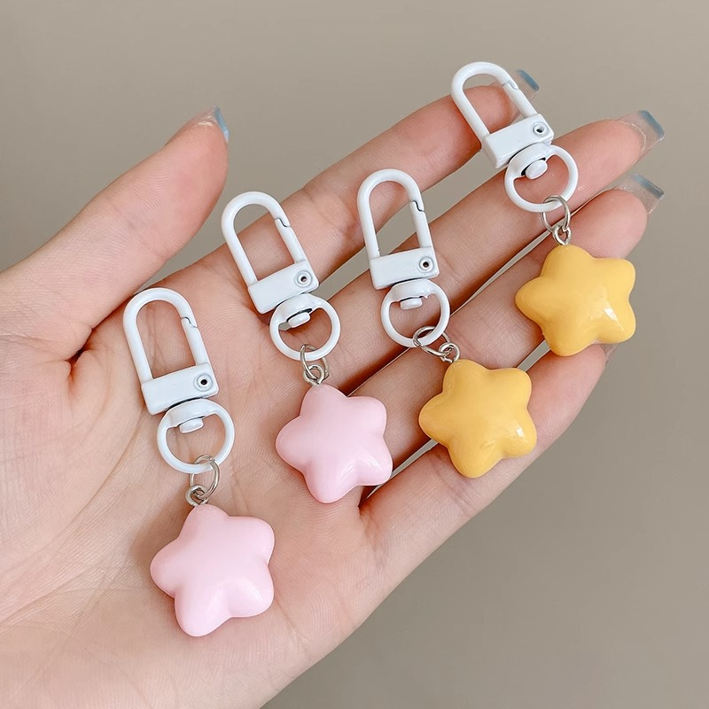 Móc Khóa Ngôi Sao Năm Cánh Mềm Mại Dễ Thương Làm Quà Tặng Cho Bạn Gái / Cặp Đôi diy