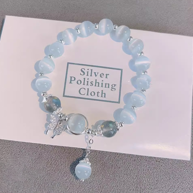 ✨✨Vòng Tay Mặt Bướm Đính Đá Opal Nhân Tạo Thời Trang