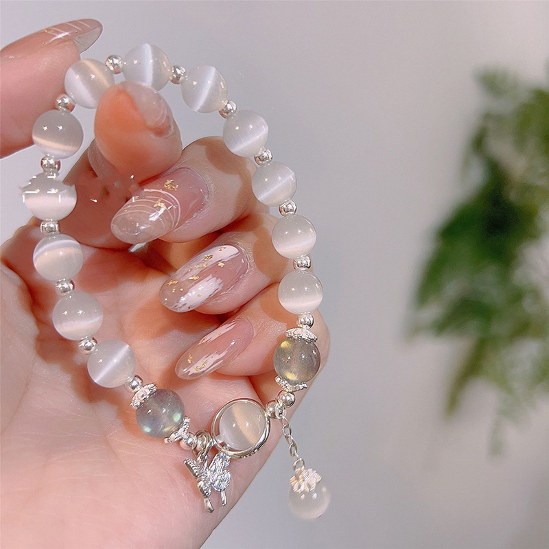 ✨✨Vòng Tay Mặt Bướm Đính Đá Opal Nhân Tạo Thời Trang