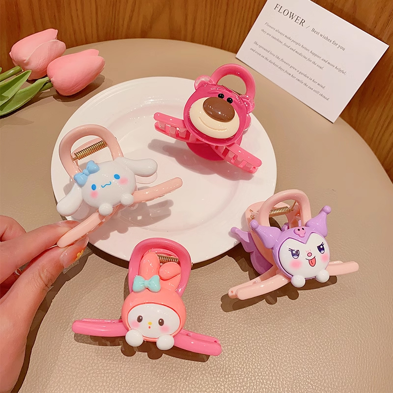 ✨✨sanrio Kẹp Tóc Càng Cua Họa Tiết Hoạt Hình Sáng Tạo Dễ Thương Cho Bé