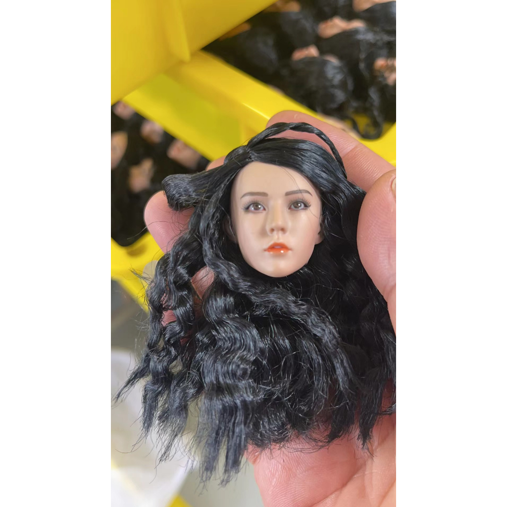 Đầu Mô Hình Nhân Vật Nữ Chiến Binh Màu Đen 12 "PL2022-190B Tỉ Lệ 1 / 6