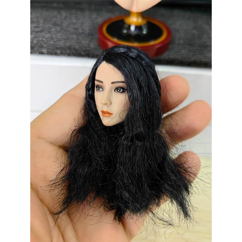 Đầu Mô Hình Nhân Vật Nữ Chiến Binh Màu Đen 12 "PL2022-190B Tỉ Lệ 1 / 6