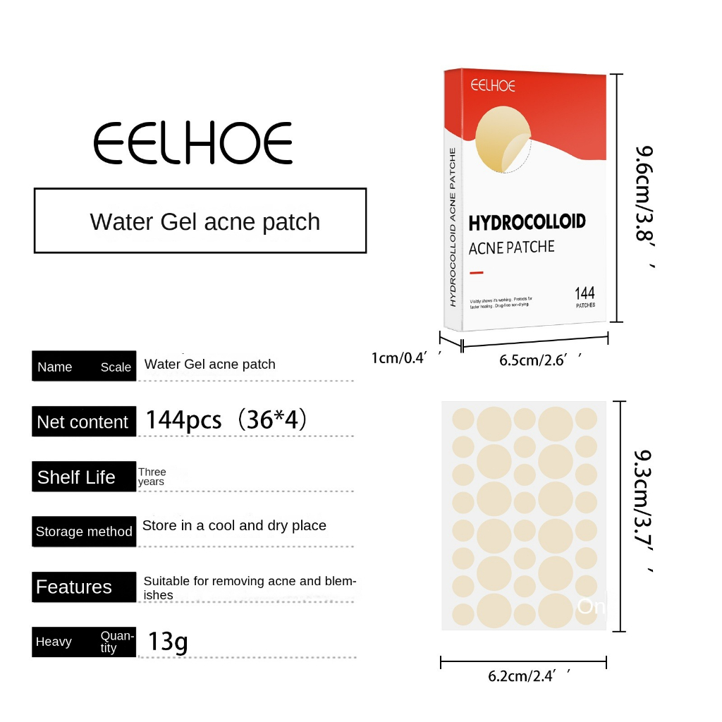 Miếng Dán Hỗ trợ giảm mụn Lewedo Hydrocolloid Vô Hình Thoáng Khí Chống Thấm Nước