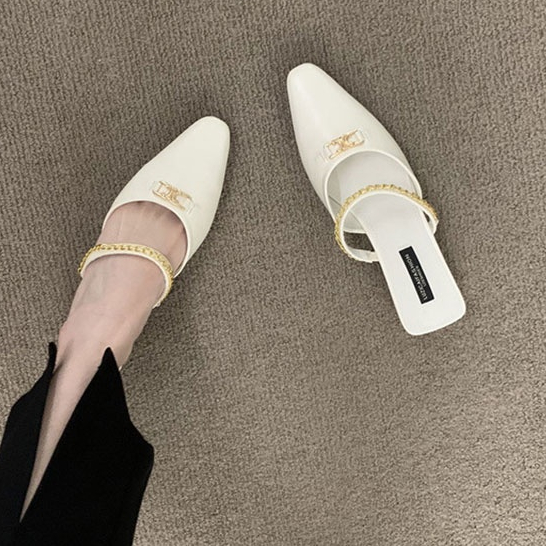 Hong Kong Premium shoes❥Dép Sandal Bít Mũi Phong Cách Pháp Thời Trang Mùa Hè Cao Cấp