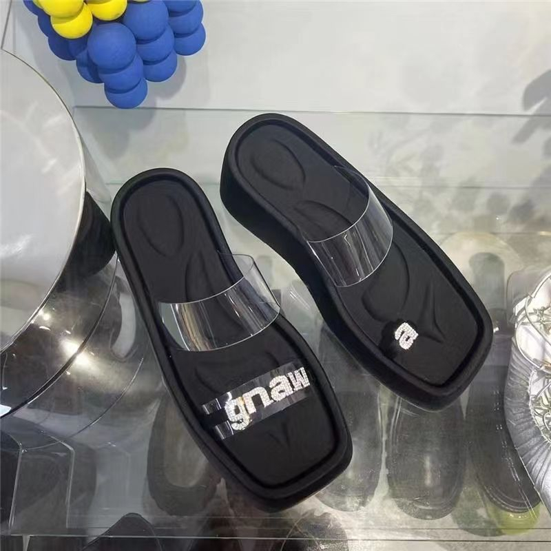 Dép lê quai ngang trong suốt nữ