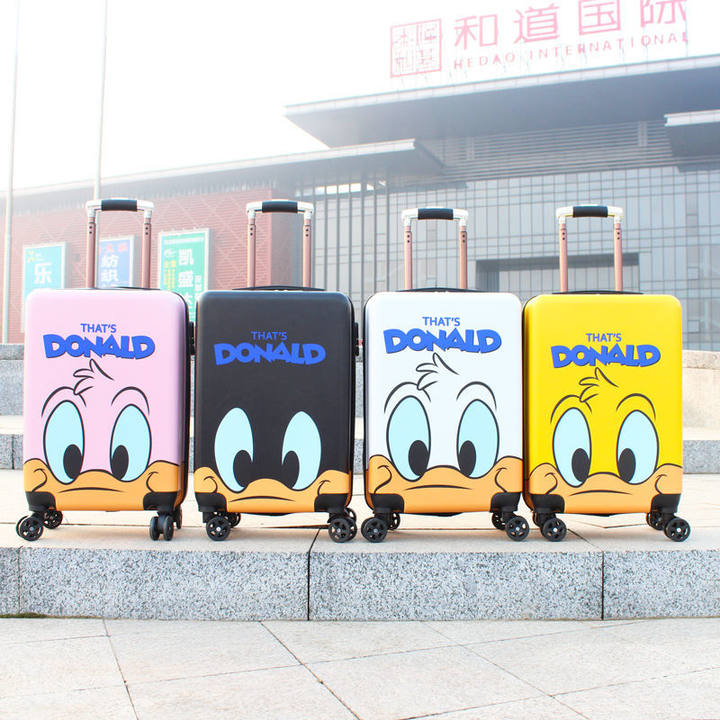 HT XIANSHENG Vali Kéo 20 inch Hình Vịt Vàng Xinh Xắn