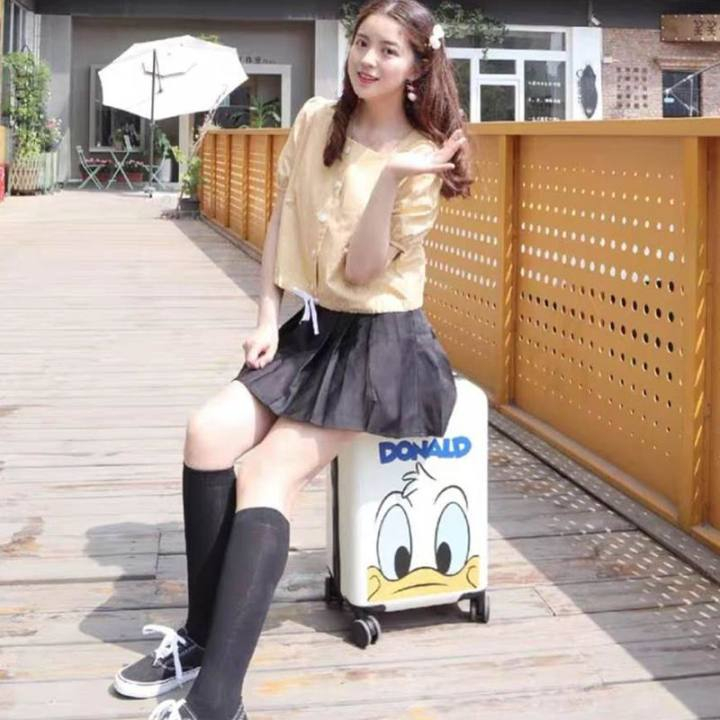 HT XIANSHENG Vali Kéo 20 inch Hình Vịt Vàng Xinh Xắn