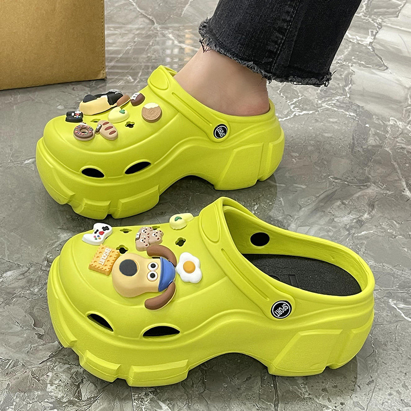 Dép chó hoạt hình Tăng chiều cao 3.5 cm dép cross dép bánh mì nữ AA6480