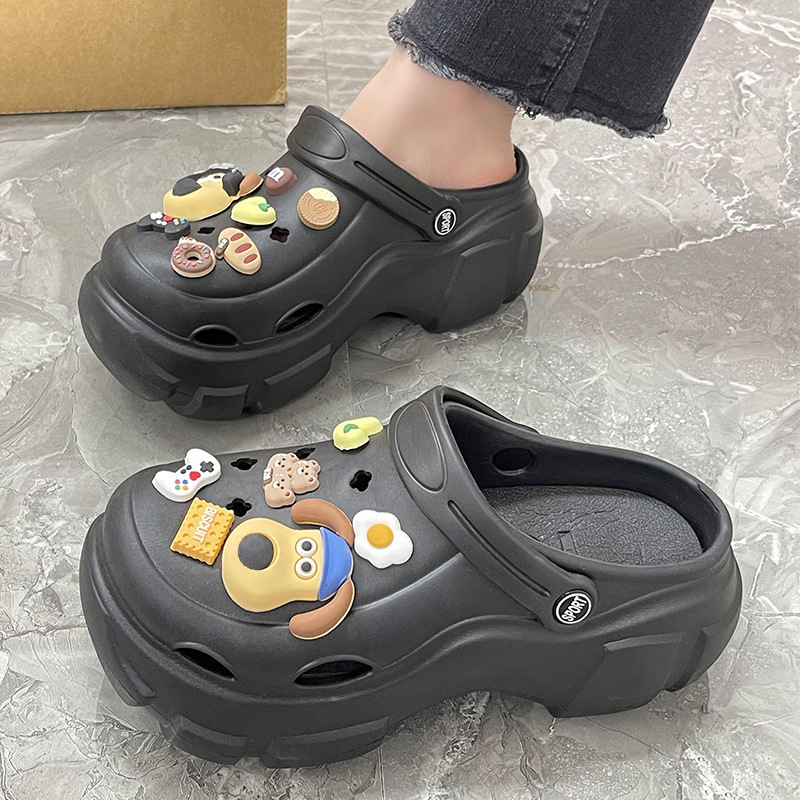 Dép chó hoạt hình Tăng chiều cao 3.5 cm dép cross dép bánh mì nữ AA6480