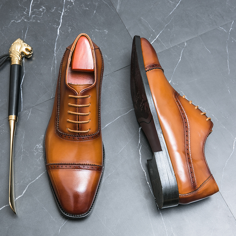 Nhập Khẩu Giày Brogues Vải Oxfords Mềm Bền Thanh Lịch Thời Trang Chất Lượng Cao Trang Trọng Tiệc Cưới