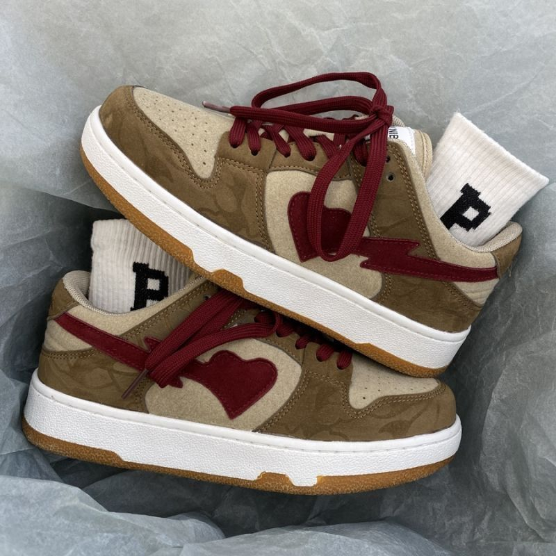 GUDETU❤Giày Thể Thao Phối Màu Sắc retro Thời Trang Cho Nữ