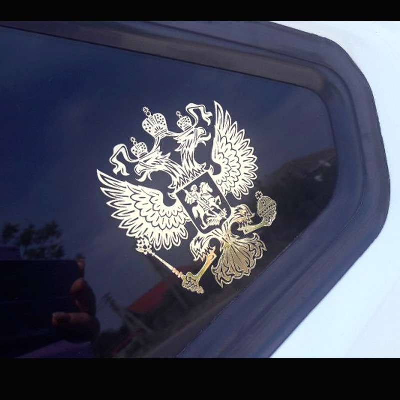 Đề Can Dán Trang Trí Xe Hơi / Laptop / Điện Thoại Họa Tiết Chim Đại Bàng Kiểu Nga