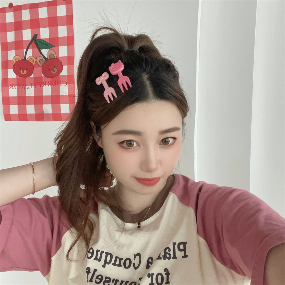 Set 2 Kẹp Tóc Hình Mèo Dễ Thương Cho Nữ