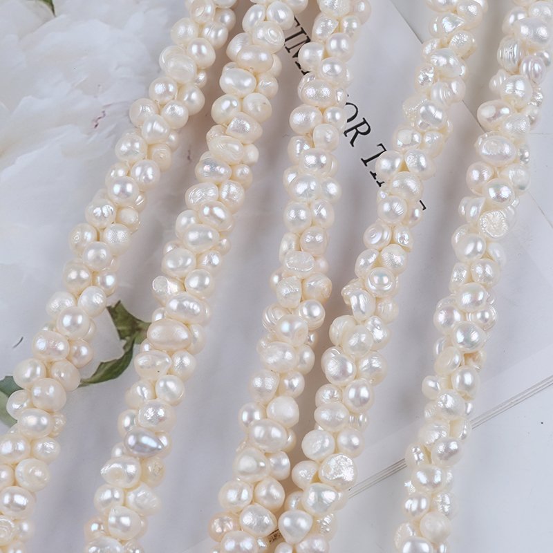 Ngọc Trai Nước Ngọt Tự Nhiên Chính Hãng Với Hình Dạng Không Đều 6-8mm
