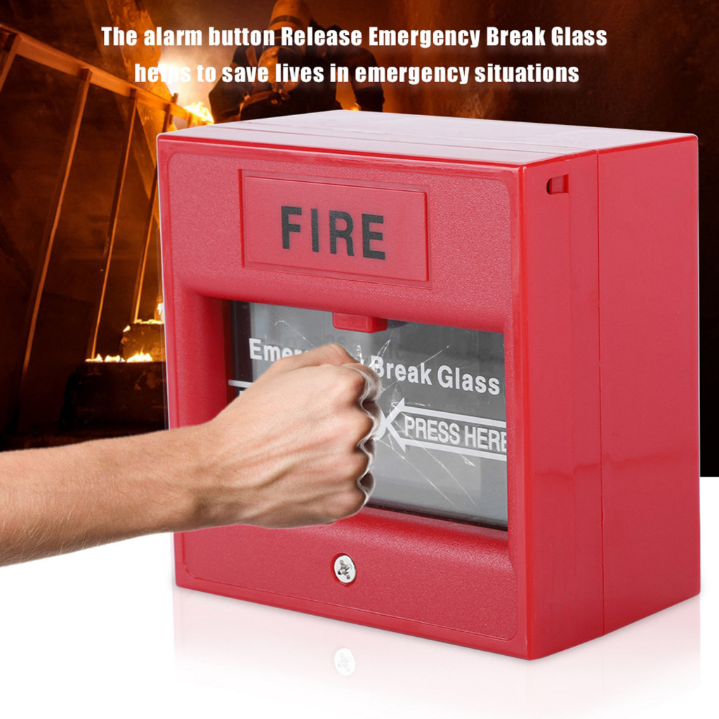 Nóng bỏng Thoát khẩn cấp Nút báo cháy Phát hành Công tắc động vỡ kính an ninh