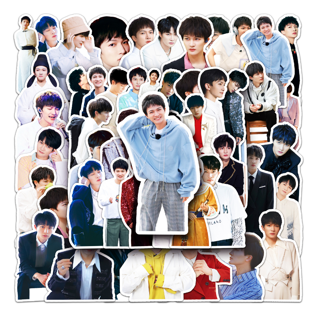 Bộ 50 Miếng Dán Chống Thấm Nước Hình Zhou shen Sáng Tạo Trang Trí Xe Hơi / Nhà Cửa