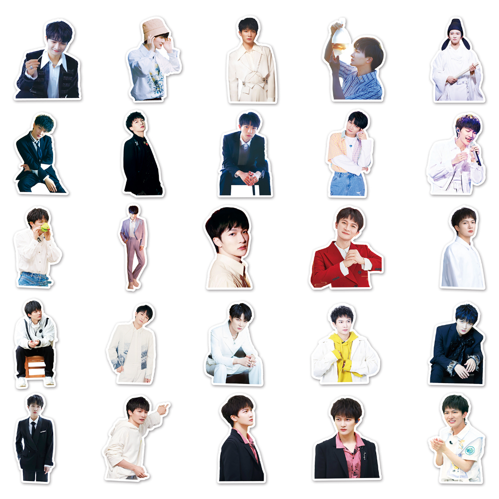 Bộ 50 Miếng Dán Chống Thấm Nước Hình Zhou shen Sáng Tạo Trang Trí Xe Hơi / Nhà Cửa